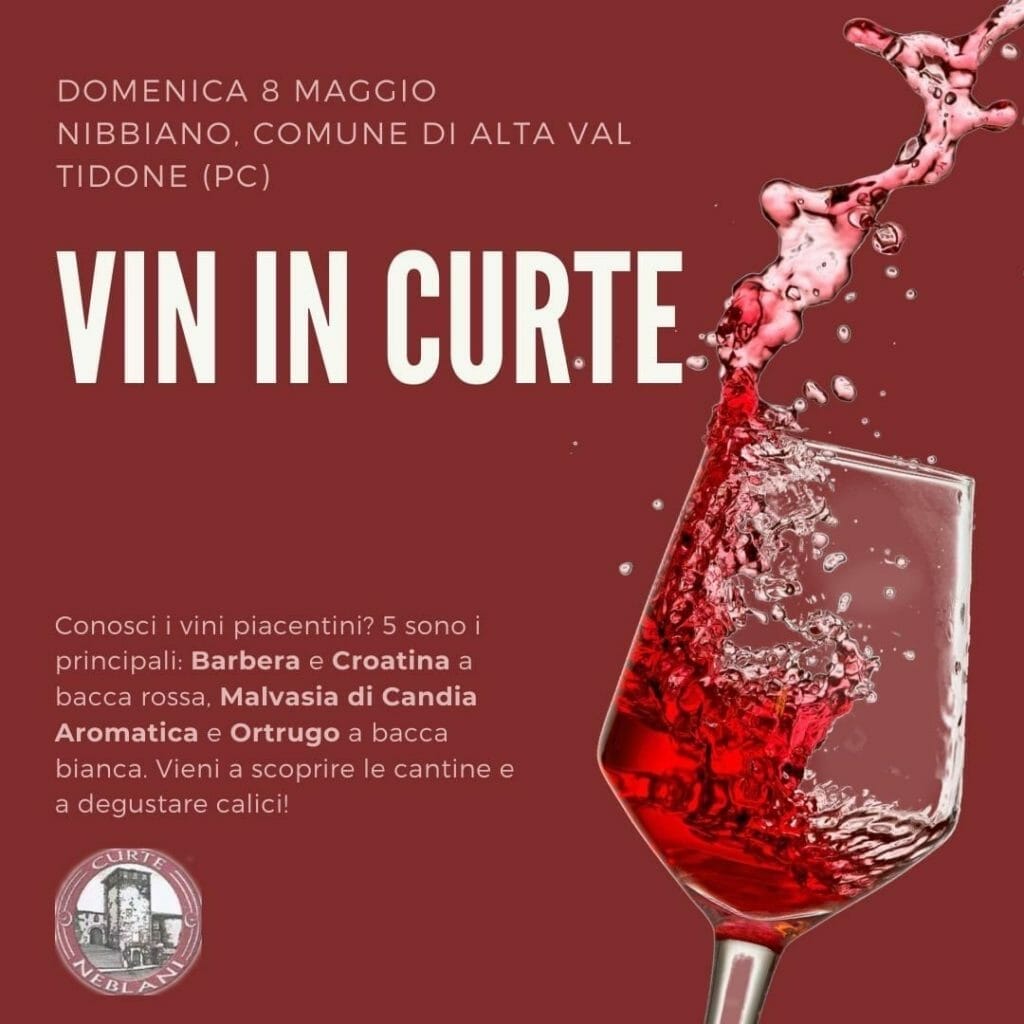 locandina evento 8 maggio - nibbiano -alta val tidone - dove participeremo anche noi presentando la nostra cantina.